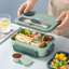 Hộp cơm trưa đa năng YB2 có nĩa & thìa Hộp đựng thực phẩm chống rò rỉ kín khí cho sinh viên & văn phòng