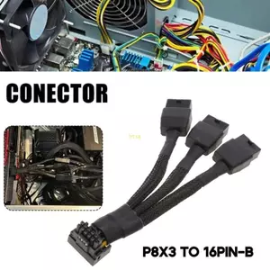 Btsg 3x8pin 8PIN đến 16Pin 12VHPWR Cáp GPU 16Pin 12 + 4Pin Bộ chuyển đổi nguồn GPU Cáp nguồn GPU 16Pin Kết nối GPU Mở rộng