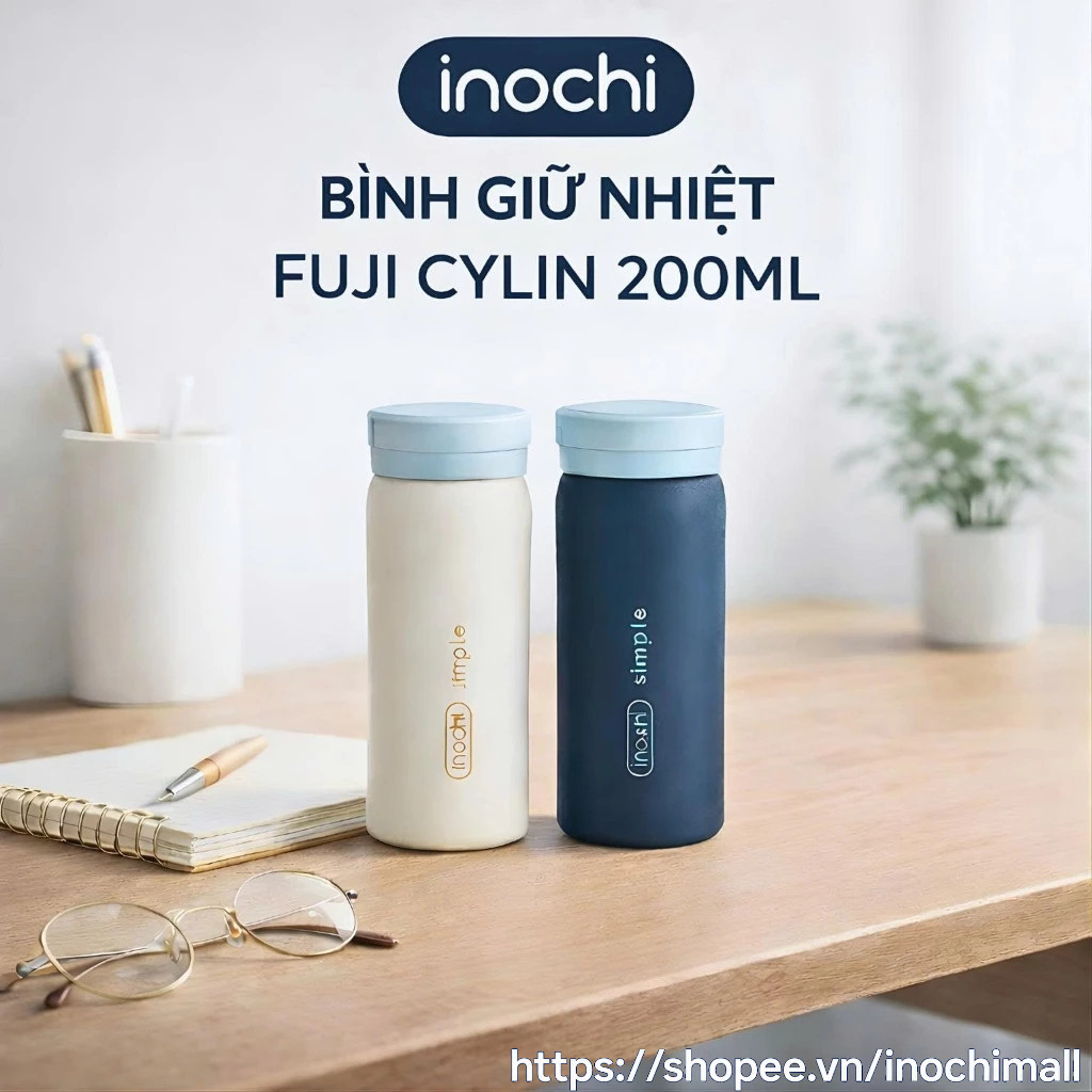Bình Giữ Nhiệt Mini Inochi Fuji Cylin 200ml Inox 316 Giữ Nhiệt Nóng Lạnh 6-12h