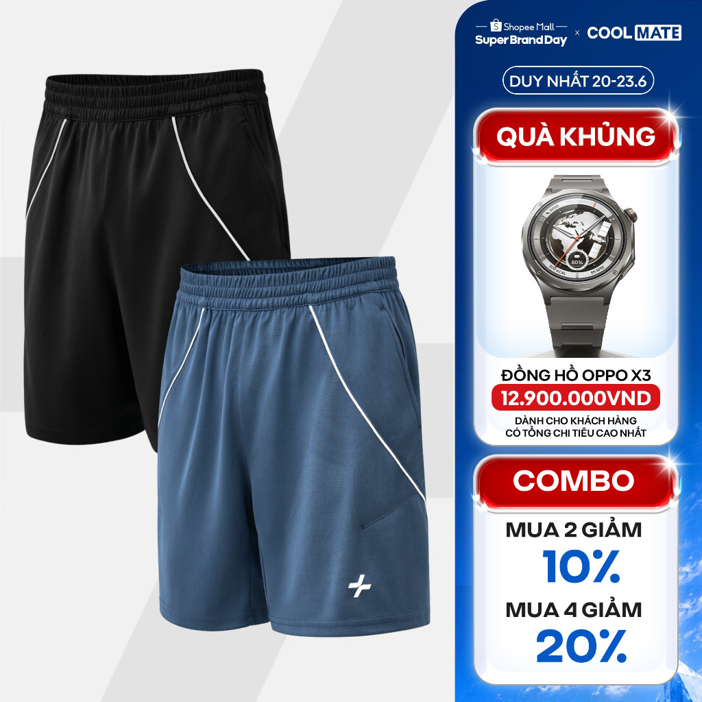 [MUA 4 GIẢM 20%]Combo 2 Quần Short thể thao nam Pickleball Tennis Promax FlexLine Active thoáng khí Coolmate