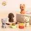 CANAMEK Kawaii Chó Tượng Nhựa Thủ Công Tượng Động Vật Mini Vườn Cổ Tích Để Bàn Trang Trí CSF