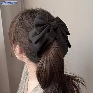 Bluelover Thanh Lịch Nơ Ruy Băng Tóc Thời Trang Đơn Giản Chắc Chắn Satin Mùa Xuân Kẹp Tóc Retro Với Kẹp Bé Gái Phụ Kiện Tóc Mới