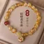 Làm Giàu Nuốt Vàng Quái Vật Vòng Tay Nữ Benming Năm Wenwan Tiền May Mắn Pixiu Giả Citrine Năm Yếu Tố Bổ Sung Vòng Tay Pha Lê 6.2
