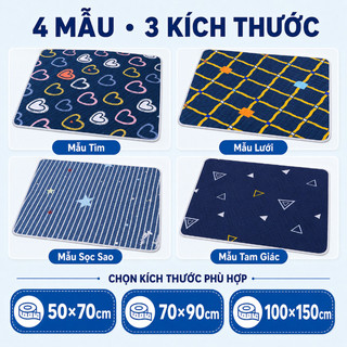 Tấm cách ly nước tiểu điều dưỡng – Chống thấm, mềm mại, thân thiện da – Giặt được, bền bỉ – Dành cho người lớn & trẻ em