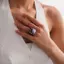PNPIA- Nhẫn nhựa màu tối giản hợp thời trang với kim cương sáng cổ điển Nhẫn hình học cá tính không đều Phụ kiện trang sức Quà tặng