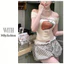 Áo thun ngắn tay in hình dâu tây Milyfashion Mùa hè Phong cách mới Slim-fit Slimer Look Stacked Niche All-Match Short Top One-Shoulder Y2