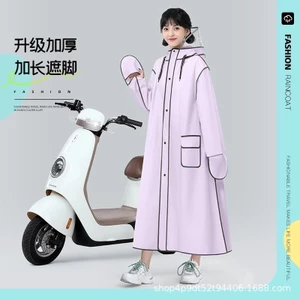 Phong Cách Mới Xe Điện Dài Áo Mưa Toàn Thân Chống Mưa Người Lớn Nam Nữ Đi Xe Đạp Mở Rộng Chân Bao Poncho