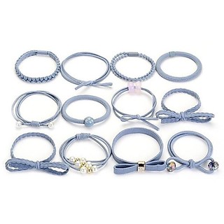 Set 12 Dây Buộc Tóc Hàn Quốc Siêu Xinh Kèm Hộp Đựng.