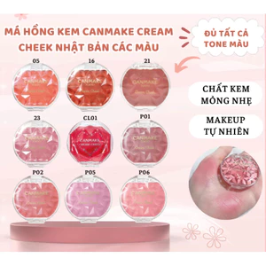 Canmake Cream Cheek Nhật Bản – Má Hồng Kem Tự Nhiên, Mịn Mượt, Lâu Trôi, Cho Gò Má Tươi Tắn