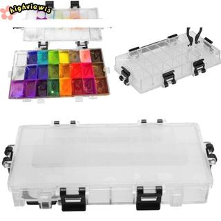 HIGHVIEWLS Khay Sơn, Chảo Nửa Chống Rò Rỉ Kín Khí Pallet Tranh Màu Nước, Acrylic Di Động 12 / 24 / 36 Wells Khay Sơn Hộp Tranh Màu Nước