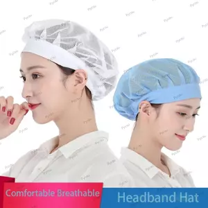 Mũ đầu bếp PYCOU, Băng đô làm việc Dịch vụ thực phẩm Mũ nấu ăn, Nồi kèm tóc Lưới làm việc Lưới phục vụ ăn uống