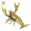 Đồng Chắc Chắn Crayfish Trang Trí Vintage Động Vật Bút Để Bàn Trang Trí Thủ Công Bộ Sưu Tập Tôm Hùm Các Bức Tượng Trà Thú Cưng ELWW