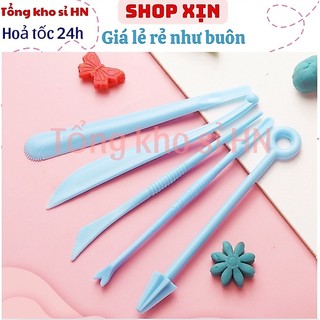 Sét 5 dụng cụ làm đất sét bằng nhựa 2 đầu  tạo hình đất sét đa dạng/Dụng cụ làm DIY/Handmade..