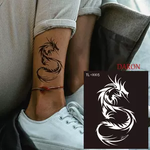 DARON Henna Tattoo Stencil, Đề can hình xăm giả rỗng Bản mẫu hình xăm Henna, Nhãn dán Mehndi chuyên nghiệp Bướm sói Rồng Phượng Ấn Độ Hoa Hình xăm tạm thời Nam / Nữ