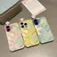 Ốp lưng hoa nhỏ vẽ tay vàng xanh chữa lành phù hợp với iPhone17promax 16/15/14/13/12