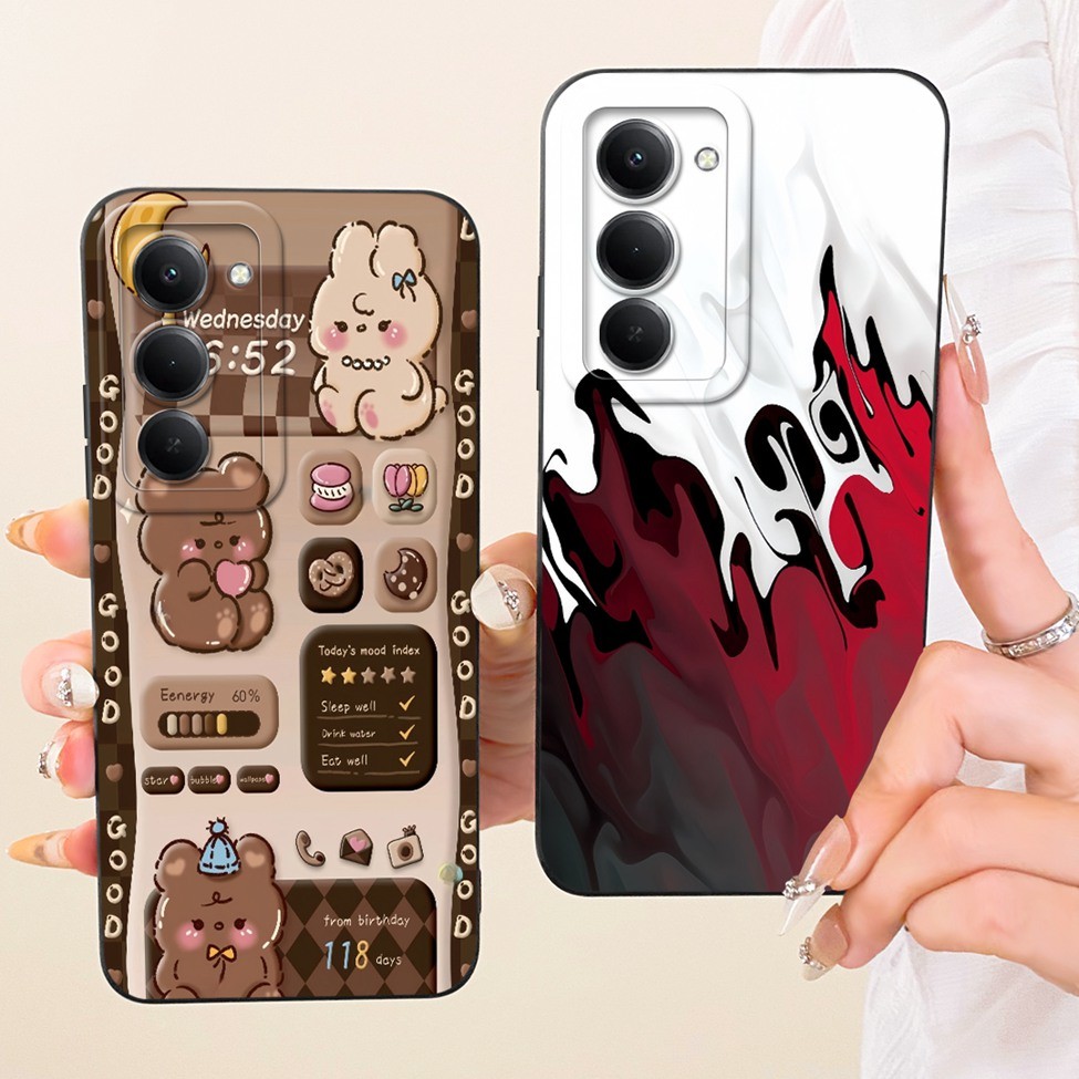 Dành Cho Redmi 15 4G Vỏ Mèo Dễ Thương Thời Trang Sang Trọng Tình Yêu Ngộ nghĩnh Sơn Vỏ Silicon Chống Sốc 25062RN2DA 24129PN74G 25062RN2DE