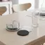 COCODECOVED 6 Miếng Đế Lót Bằng Thép Không Gỉ, Thảm Cách Nhiệt Bạc Tròn, Bền Với Giá Để Đồ Dày Chống Trơn Trượt Cốc Thảm Đĩa