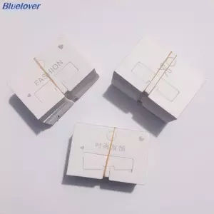 Bluelover 50 Chiếc Đơn Giản Kẹp Tóc Paaging Thẻ Giấy Thời Trang Phụ Kiện Tóc Hiển Thị Thẻ Kẹp Tóc Tông Kẹp Tóc Thẻ Chủ Mới