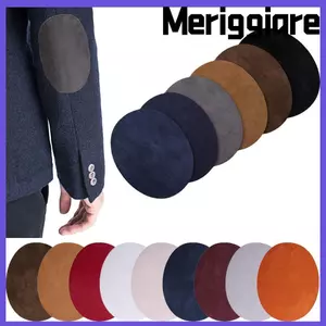 Miếng dán khuỷu tay MERIGGIARE, Miếng dán vải da lộn bằng sắt hình bầu dục, Áo khoác vải da lộn DIY