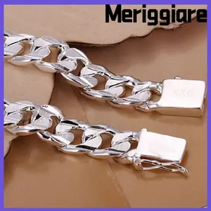 Trang sức nam MERIGGIARE Khóa vuông cao cấp Kim loại bạc
