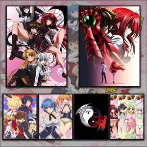 Trường Trung Học DxD anime Poster Không Khung Tranh Canvas Trang Trí Tường