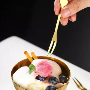 AA Salad Cup An Toàn Thép Không Gỉ Cốc Kem Vàng Bạc Món Tráng Miệng Bát Có Kem Thìa Phụ Kiện Hộ Gia Đình Dụng Cụ Nhà Bếp Cho Tiệc Gia Đình Thanh VN