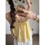 Ngọt Ngào Giảm Tuổi Xếp Ly Mùa Hè Áo Sơ Mi Kỳ Nghỉ Áo Sơ Mi Rời Nhỏ Áo Sơ Mi Ôm Hơn Nhìn Không Tay Top