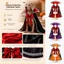 QEARY Chó Halloween Cape, Cổ Mềm Mại Thú Cưng Bát Áo Choàng, Trang Phục Hóa Trang Cho Chó Con Hai Kích Cỡ Nhẹ Hai Màu Mèo Phù Thủy Áo choàng Ảnh Đạo Cụ