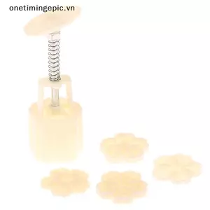 VFZ 4 Cái / bộ Khuôn Bánh Trung Thu Hoa Anh Đào Hoa Hoa Hoa Anh Đào Tem Họa Tiết Dập Tay Khuôn Pít Tông Bánh Ngọt Dụng Cụ OTE