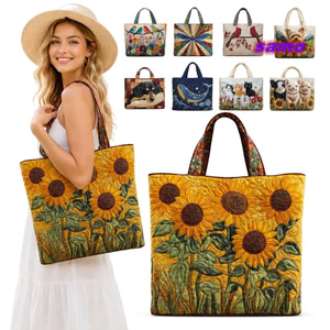 Túi xách du lịch SAMO, Túi Tote in hình nữ cổ điển dung tích lớn, Canvas thời trang hợp thời trang Họa tiết thực tế Túi mua sắm nhẹ dành cho nữ