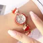 KT Cat Watch Nữ Mặt Số Nhỏ Màu Hồng Dễ Thương Trẻ Em Dây Thép Nữ Vòng Tay Đồng Hồ Đeo Tay Sinh Viên Ngón Tay Đồng Hồ Thạch Anh kuy