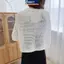 MAKY Mùa Hè Nữ Màu Trơn Rỗng Ra Dài Tay Dệt Kim Áo Cardigan VN