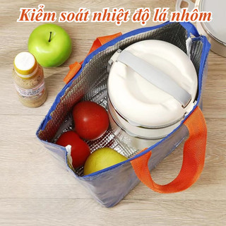 Túi Đựng Cơm Văn Phòng Giữ Nhiệt Cao Cấp - Dung Tích Lớn, Chống Thấm, Phong Cách Hàn Quốc
