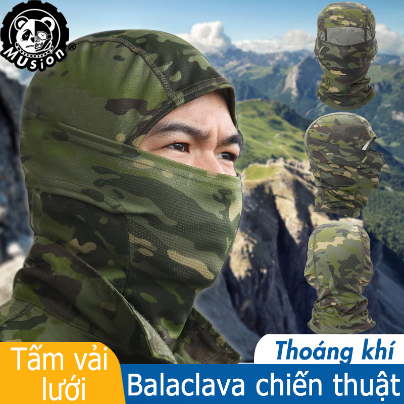 Musion Ninja Dust Balaclava - Khăn trùm đầu thoáng khí và chống nắng dành cho người lái xe máy