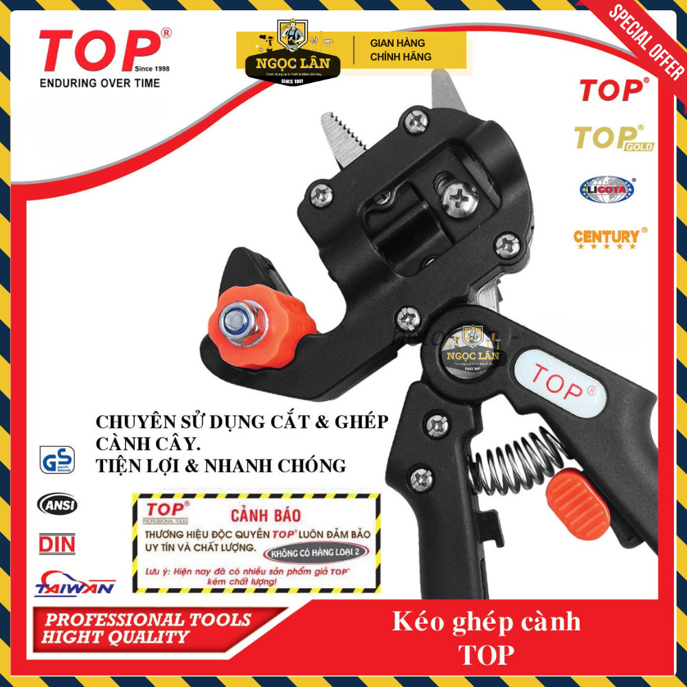 [Chính hãng TOP] Kéo ghép cành TOP, chiết cành, tỉa cành chuyên dụng đa năng kèm 2 lưỡi cao cấp