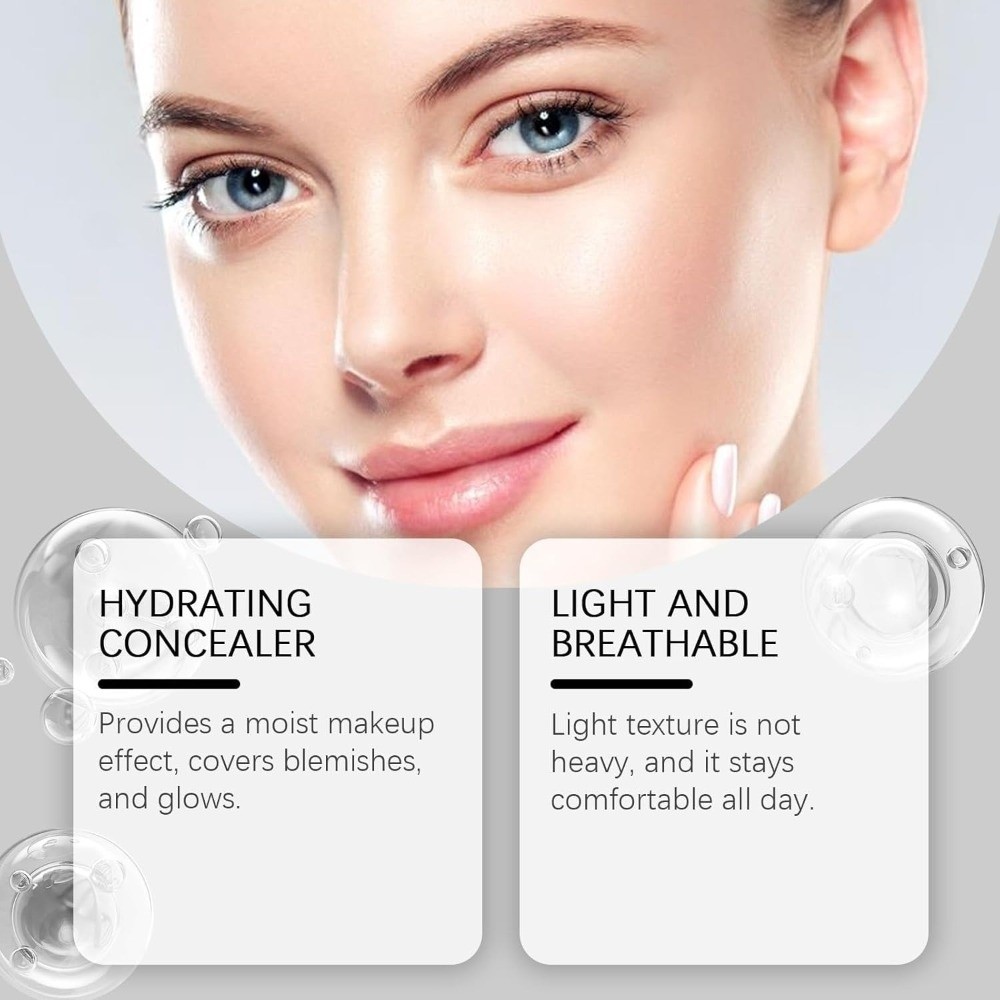 FAVORITEGOODS Under Eye Brightener, tông màu hồng làm sáng dưới mắt, Kem trang điểm mặt trang điểm lâu trôi hiệu quả