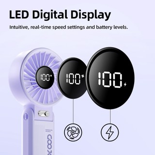 Ảnh 5 – Quạt Goojodoq 4000mAh tốc độ cao Năng lượng mặt trời Quạt cầm tay Turbo100 Gear Wind có thể gập lại