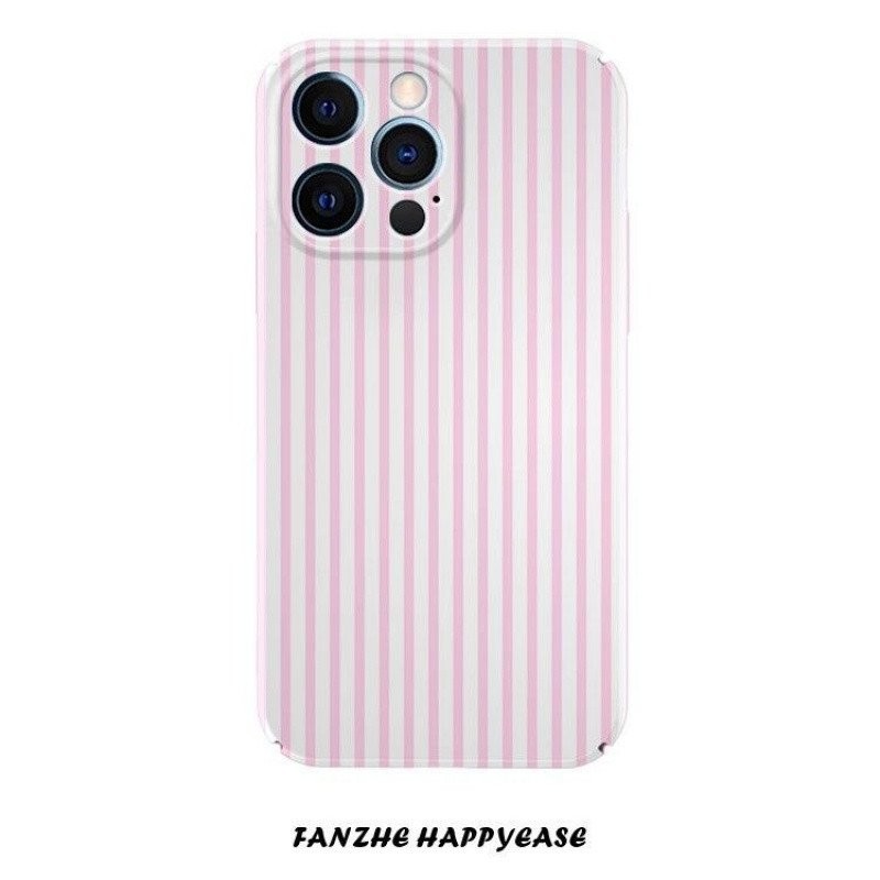 Ốp Điện Thoại Thích Hợp Cho iPhone Hàn Quốc Sọc Đơn Giản 17 / 16 / 15promax / 14 Phim 13 / 12 / 11pro Vỏ Cứng xsmax / xr Phim Hoạt Hình Chống Sốc Lỗ Lớn Bao Gồm Tất Cả NS00