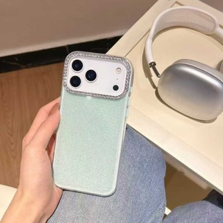 Logo Ống Điện Thoại Cho iPhone 17 16 15 14 13 12 11 Pro Max Plus Trong Suốt Siêu Bling Nhấp Nháy Silicon Trong Suốt Chống Sốc