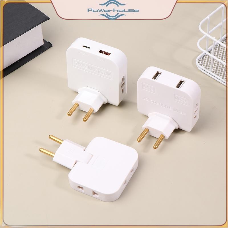 Ổ cắm xoay 180 độ Công suất Bộ chuyển đổi phích cắm EU 3 trong 1 Du lịch EU Cắm mở rộng Ổ cắm chuyển đổi ổ cắm không dây mỏng đa lỗ.