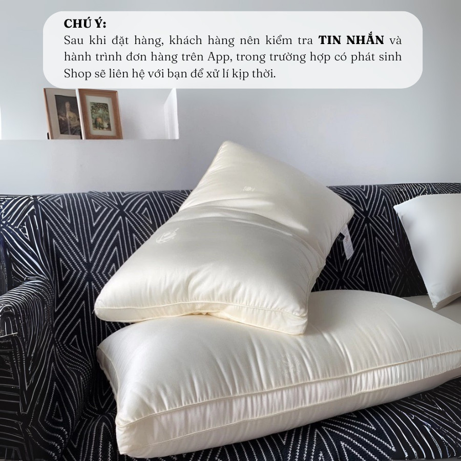 Gối Ruột Tencel bông đậu nành vải lụa MemMinBedding Luxury mát lạnh kháng khuẩn, chống mỏi cổ vai gáy (1 Đôi) - RG27