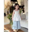 Bộ quần áo bé gái, bộ đồ bé gái 4-10 tuổi, Set bộ 2 dây bé gái phối ren dễ thương size 15- 33kg