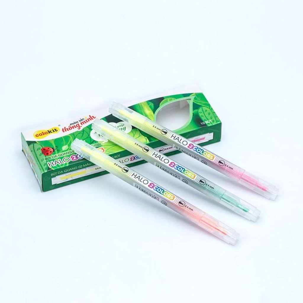 Bút dạ quang 2 đầu 2 màu Colokit HL-C01 (1 cây)