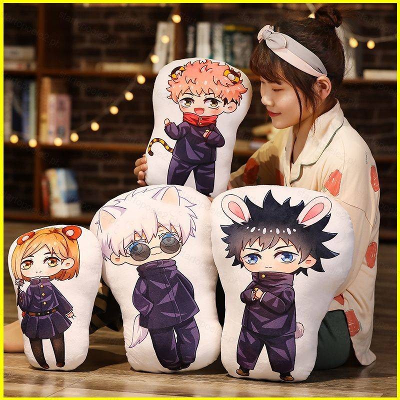 ST2 Jujutsu Kaisen Gối Sang Trọng Đồ Chơi Anime Hình Gojo Itadori Megumi Nobara Nhồi Bông Búp Bê Đệm Trang Trí Nhà Quà Tặng TS2