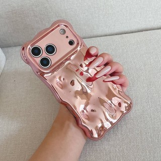 Mạ Điện Bạc Hồng Thiên Thạch Họa Tiết Ốp Lưng Điện Thoại iPhone 17Promax 17Pro 17Air 12 13 14 15 16 Pro Max 11 Chống Sốc Bảo Vệ Toàn Diện Nam Nữ Vỏ Di Động