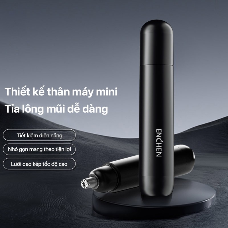 Máy tỉa lông mũi Enchen EN005 - Nhỏ gọn, tiện lợi - Sử dụng pin AA - Hàng chính hãng