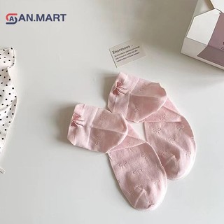 Bigdealssuper 1 Đôi Cotton Thoáng Khí Mỏng Thấp Rỗng Ra Tất Nữ Tính Trái Tim Dễ Thương Nơ Ngọt Ngào Tất Thường Ngày Thoải Mái Thời Trang Mùa Hè Tất Ngắn Quà Tặng Siêu
