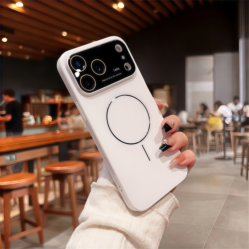 Ốp điện thoại PC từ tính nhẹ cho IPhone 17 Pro Max Air 16 12 13 14 15 Pro Max 16 Plus Bảo vệ ống kính chống rơi Vỏ cứng Vỏ bảo vệ điện thoại