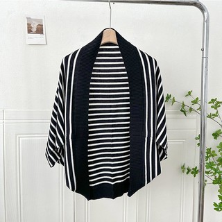 Len Sọc Khăn Choàng Dệt Kim, Phù Hợp Cardigan Thu Đông