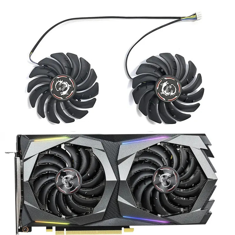 2 Cái / lốc PLD09210S12HH Quạt Làm Mát Thẻ GPU Cho MSI GeForce GTX 1650 Super 1660 1660Ti GAMING X Card Đồ Họa Quạt